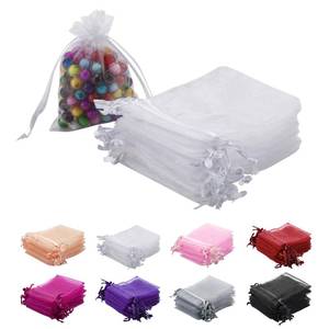 lot 6399 image: MOTYAWN 100pcs White Organza Bags 2x3 inch Sheer Drawstring Gift Bags Jewelry Pouches Wedding Party Christmas Favor Gift Bags, Little Mesh Gift Pouches Mini Candy Bags for Small Presents Earrings