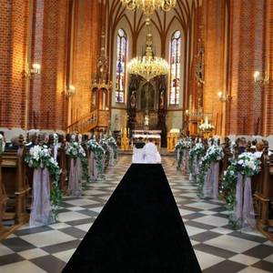 lot 6416 image: FUHSY Black Aisle Runner for Wedding Ceremony 2FTx15FT Party Carpet Rug Aisle Runner Velvet Aisle Runway for Events Aisle Floor Wedding Runner Prom Aisle Runner Outdoor Indoor Wedding Walkway Runner