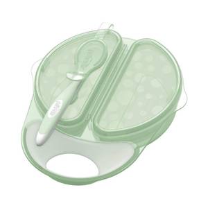 lot 6435 image: Dr. Browns Travel Fresh Bowl and Snap-in Spoon for Toddler Feeding On the Go, BPA-Free, 4m (Color May Vary)