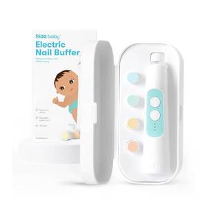 lot 6438 image: Frida Baby Electric Nail Buffer  Safe  Easy Baby Nail File, Baby Nail Clippers  Nail Trimmer Kit for Newborn, Toddler, Childrens FingernailsToenails, 4 Buffer Pads, LED Light, Storage Case, White