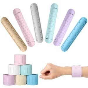 lot 6441 image: Gemscream 6 Pcs Nurse Silicone Bracelet to Do List Slap Silicone Reminder Bracelet Reusable Wearable Wrist Waterproof for Work Wrist Strap(Fresh Color,Classic Style)