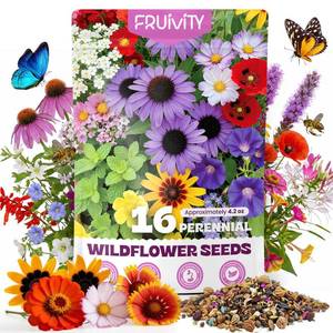 lot 6448 image: 200,000 Wildflower Seeds Bulk (4oz) �� 16 Varieties Perennial & Annual Mix, Heirloom Seeds, Attract Bees, Butterflies & Hummingbirds, High Germination for IndoorOutdoor Pollinator Garden