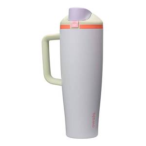 lot 6460 image: Owala FreeSip Tumbler - Stainless Steel - 40-oz. - MintPurple Beach House
