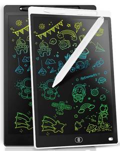 lot 6487 image: 2 Pack Genialba LCD Writing Tablet 8.5-Inch Colorful Doodle Board, Toddler Learning Educational Toys Gifts for 3-8 Years Old Girls and Boys, Electronic Drawing Pad for Kids (Black&White)
