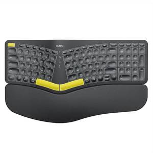 lot 9527 image: Nulea Wireless Ergonomic Keyboard, Split Keyboard with Wrist Rest, USB-C Charging, 7-Color Backlight, Natural Typing, Bluetooth and USB Connectivity, Compatible with WindowsMac