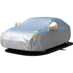 lot 9533 image: SEAZEN Car Cover with Zipper, 2 Layer Full Car Covers WaterproofUV ProtectionSnowproofDustproof, Universal Car Cover (Fit Sedan-Length Up to 200)