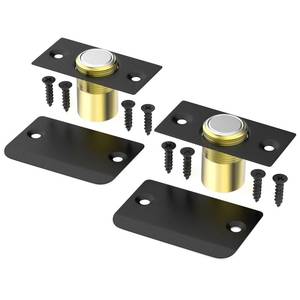lot 10216 image: Upgraded Magnet Door Catch, Adjustable Strong Magnetic Ball Catch for Top of Door, Replacement for Ball Catches, Concealed Magnet Door Latch for French Double Doors Closet Door Hardware 2 Pack Black