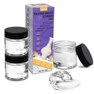 lot 10224 image: 6oz Exhibit Gel for Museum, Removable Clear Museum Putty for Museum Collections, Reusable Museum Wax Fixed Collection and Decorations, No Residue Exhibit Wax Prevent Vibration, Falling