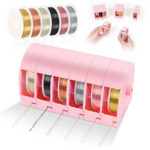 lot 10241 image: Toolour 6 Pack Jewelry Beading Wire with Box for Jewelry Making Supplies and Craft (26 Gauge, 0.4mm, 32.8 Feet)