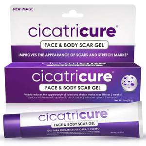 lot 10250 image: Cicatricure Advanced Scar Gel for Face & Body - Proven Results in 2 Weeks, Scar Treatment for Surgical Scars, Stretch Marks, Scars of Burns and Injuries, Acne Scar Treatment, 1 oz (28 g)