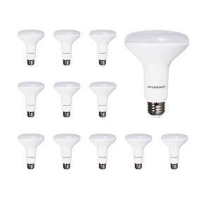 lot 11131 image: Sylvania LED Flood BR30 Light Bulb, 65W  9W, 10 Year, 650 Lumens, Dimmable, 2700K, Soft White - 12 Pack (41262)