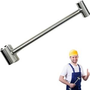 lot 12259 image: JQHUJNY Door Hinge Gap Adjusting Wrench Tool, Upgraded Rolled Steel Door Hinges Adjustment Tool, 14-19mm Gap Adjusting Wrench, Rust-Proof Door Jamb Hinge Jig for Residential, Fire Doors, Light Sliver