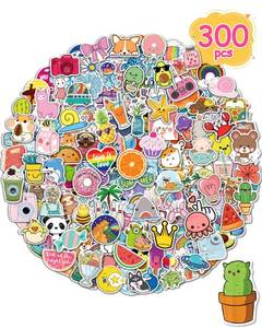 lot 12260 image: Stickers for Water Bottles, 300 PcsPack Cute Vinyl Waterproof Laptop Sticker for School Students Gifts Supplies Classroom Teachers Prizes Stocking Stuffers Stickers for Kids Girls Teens