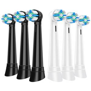 lot 12301 image: iO 6 PCS Replacement Heads Compatible with Oral B iO 2 3 4 5 6 7 8 9 10 Deep Clean Series Electric Toothbrush, Brush Heads with Medium-Hard Bristles Compatible with Oral B IO (BlackWhite)