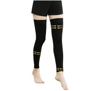 lot 12343 image: Myshear Medical Compression Stockings for Women & Men, 20-30 mmHg Footless Thigh High Compression Socks, Long Graduated Compression Sleeves, Full Leg Pressure Support Hoses for Varicose Veins, Edema
