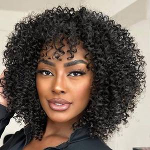 lot 12347 image: Leeven Pre Looped Micro Curly crochet Hair 8 Inch 8 Packs Black Micro Curly Twist Braiding Hair For Mini Passion Twist (1B#)