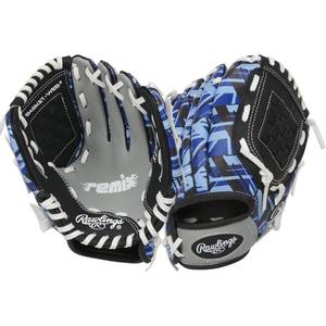 lot 12360 image: Rawlings  REMIX T-Ball & Youth Baseball Glove  Left Hand Throw  9  Blue