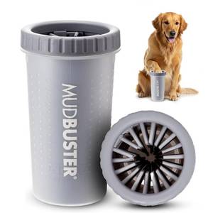 lot 12372 image: Dexas MudBuster Portable Dog Paw Cleaner, Premium Quality Large Gray Pet Accessory