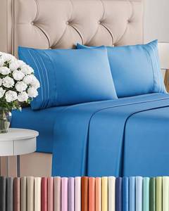 lot 12377 image: Full Size 4 Piece Sheet Set - Comfy Breathable & Cooling Bed Sheets Set - Hotel Luxury Bedding for Women, Men, Kids, Teens, Boys & Girls - Deep Pockets, Soft and Wrinkle Free - Oeko-Tex - Royal Blue