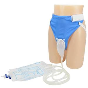 lot 12379 image: Urine Collection Bag Condom Catheters for Men Reusable Portable Wearable Urinary Drainage with 2 Urine Catheter Bag System (Blue-Elderly Men)