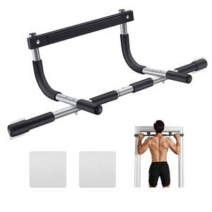 lot 13903 image: ALLY PEAKS Pull Up Bar Thickened Steel Pipe Super Heavy Duty Steel Frame Upper Workout Bar Multi-Grip Strength for Doorway  Indoor Chin-Up Bar Fitness Trainer for Home Gym Portable (silver2)