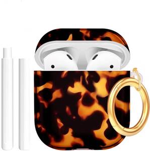 lot 14311 image: LitoDream Airpods 21 Gen Case with Cleaner Pen,Shell Pattern Airpods 2nd1st Generation Cover Protective Skin Girl Women with Luxury Pearl Keychain for Apple iPod 2nd1st Gen - Tortoiseshell
