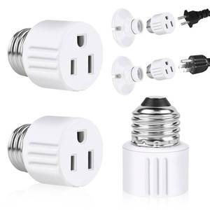 lot 14333 image: Outlet Light Socket Adapter,Screw in Outlet Socket,E26 Light Bulb to Outlet Socket Converter,Light Bulb Plug Adapter for Porch Light Socket,Camera,Garage Light (2)