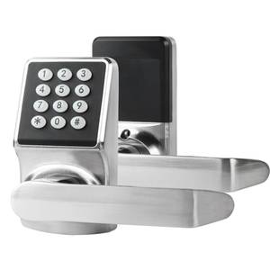 lot 15953 image: BAOLONG Keyless Entry Door Lock, Electronic Keypad Lock with Handle, Digital Lock with Keypads, IC Card and Key, Easy Installation for Home, Hotel, Satin Nickel