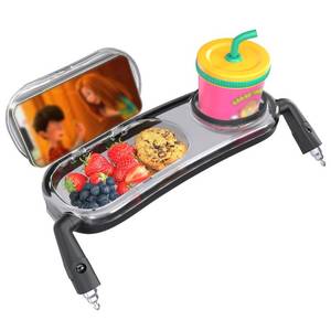 lot 15972 image: Snack Tray Compatible with UPPAbaby Vista V3Vista V2VistaCruz V3Cruz V2CruzRumbleSeat (V2,V2,V3) Stroller Tray with Lid, Quick Attachment, Folds with Stroller, Dishwasher Safe, Patent Pending