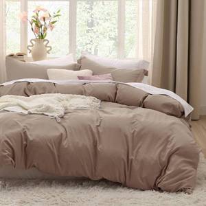 lot 15988 image: Bedsure Khaki Oversized King Duvet Cover - 3 Pieces Prewashed Cotton-Like Polyester Extra Soft Bedding Set, Includes 1 Duvet Cover 120x98 Inches with Zipper Closure & 2 Pillow Shams, No Comforter