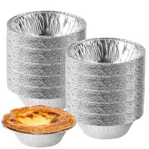 lot 16010 image: Jyongmer 100 Pieces 2.6 Inch Round Pie Tart Small Tin Foil Pans Disposable Aluminum Mini Pie Pans for Baking, Cooking Supplies