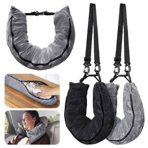 lot 16011 image: Eppyyo 2Pack Stuffable Travel Pillow for Extra Luggage, Velvet Travel Neck Pillow with Adjustable Neck Size, Fits About 6 T-Shirts Travel Essentials Multifunctional Sleeping Rest Cushion