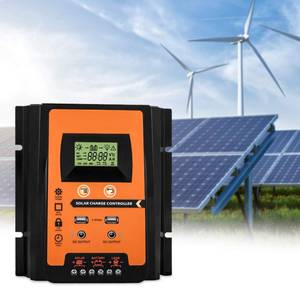 lot 16032 image: MPPT Solar Controller - 12V24V 30A50A70A Solar Panel Battery Regulator with Dual USB LCD Display
