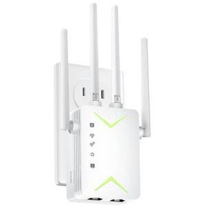 lot 16082 image: Powerful WiFi Extender Signal Booster, Up to 12,000 Sq Ft & 50 Devices, Whole Home Coverage Internet Repeater Works with Any Router  AP Mode with Ethernet Port