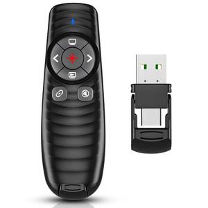 lot 16091 image: 2-in-1 USB TYPE-C Presentation Clicker wireless Presenter Remote Clicker, Powerpoint Clicker Slide Advancer, Clicker for Powerpoint Presentations with Volume Control, Presentation Clicker for Computer