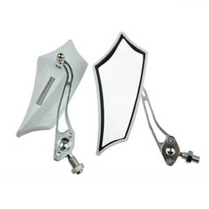 lot 16101 image: ESUPPORT White Universal Motorcycle Motorbike Bike 8mm 10mm Rear View Side Mirror Scooter ATV