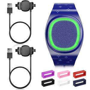 lot 16109 image: 2 Pack Compatible with Disney-Magic Band Plus Charger, 3.3ft Replacement Charger Only Compatible with Disney-Magic Band, Black