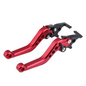 lot 16115 image: Pit Bike Brake Lever, Red Folding Aluminum Clutch Brake Lever Universal Brake Lever Handle Double Disc for GY6 Xmaximum 400, 1 Pair