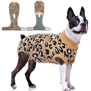lot 16119 image: FUAMEY Recovery Suit for Dogs After Surgery,Soft Breathable Dog Bodysuit E-Collar & Cone Alternative Surgical Suit,Male Female Dog Neuter Spay Suits Anti Licking Wounds Onesie Brown Leopard M