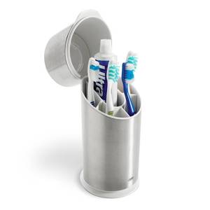 lot 18063 image: OXO Good Grips Stainless Steel Toothbrush Organizer, Bathroom Organizer and Storage, Toothbrush Holder for Countertop, Sleek Modern Bathroom Accessories