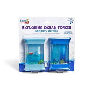 lot 18085 image: hand2mind Exploring Ocean Forces Sensory Bottles, Quiet Fidget Toys for Kids 3-5, Toddler Learning Toys, Calming Corner Classroom, Calm Down Corner Supplies, Preschool Science Center Materials