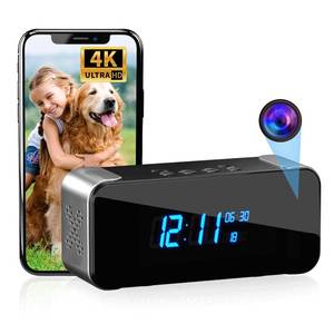 lot 18459 image: MEBAO Hidden Camera with Alarm Clock & Bluetooth,Ultra 4K HD Wireless Indoor Camera for Home Security,WiFi Mini Nanny Cam with Night Vision,Motion Detection,Remote Live Stream