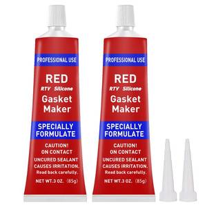 lot 18475 image: RTV Silicone Gasket Maker, High Temp Silicone Resist Oil, Anti-Freeze RTV Silicone Sealant for Engines, Gearboxes, Pumps, Superchargers (Red, 170g)