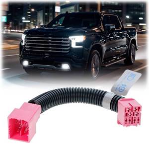 lot 18476 image: Auto Fog All Lights Mod Harness Compatible with 2022-2026 GMC Sierra Chevy Silverado 1500, 2024-2026 2500 3500 HD Fog Lights Always On When IntellibeamHigh BeamsAuto Headlamps On PlugPlay Error Free