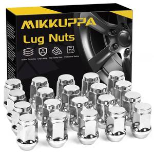 lot 18489 image: MIKKUPPA 12-20 Lug Nuts Replacement for 1987-2018 Jeep Wrangler, 2002-2012 Jeep Liberty, 1993-2010 Jeep Grand Cherokee Aftermarket Wheel - 20pcs Chrome Closed End Lug Nuts