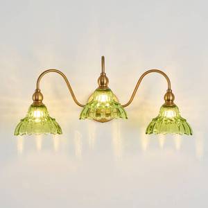 lot 19002 image: TLOLGT Vintage Bathroom Vanity Light 3-Light Bedroom Vanity Lighting Fixtures Green Wall Sconces for Living Room Hallway Dining Room Kitchen