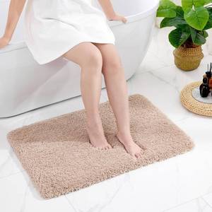 lot 19003 image: Disolla Beige Bathroom Rug 24x36 - Non-Slip Plush Thick Bath Mat, Highly Absorbent & Ultra Soft Fluffy Floor Mat, Machine Washable for Shower and Tub