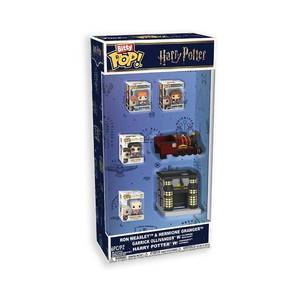 lot 19028 image: Funko Pop Starter Set Harry Potter Bitty Bundle Pack - 6 Pack - Harry Potter, Ron Weasley, Hermione Granger, Bitty Ride Hogwarts Express, and Bitty Town Garrick Ollivanders Wand Shop - Gift Idea