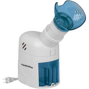 lot 19042 image: HealthWise Steam Inhaler Respiratory Vapor Therapy  Sinus Pressure, Congestion, Colds & Cough Relief  Facial Steamer, Steam Inhaler, FSA Eligible, Vaporizer or Vocal Steamer  Mask for Cleansing