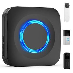 lot 20003 image: WIFI Wireless Doorbell Chime Compatible with Ring, Nest, Blink Video Doorbells, Smart Indoor Doorbell Receiver with LED Flash Alert for Home Security (1 Pack)
